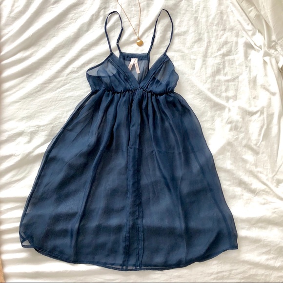 Sparkle & Fade Other - Sparkle & Fade Navy Blue Sheer Slip